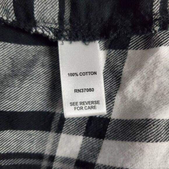 EST. 1946 Women’s Plaid Waterfall Open Front Cardigan Black White Plus Size 18/2 - Picture 9 of 10